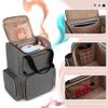 LUXJA Nail Polish Organizer (Backpack Version) Holds 70 Bottles and a Nail Lamp, Travel Nail Polish Bag with 2 Removable Cases and Tools Storage Pockets (Patent Pending), Gray view 2