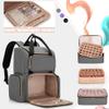 LUXJA Nail Polish Organizer (Backpack Version) Holds 70 Bottles and a Nail Lamp, Travel Nail Polish Bag with 2 Removable Cases and Tools Storage Pockets (Patent Pending), Gray view 3