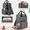 LUXJA Nail Polish Organizer (Backpack Version) Holds 70 Bottles and a Nail Lamp, Travel Nail Polish Bag with 2 Removable Cases and Tools Storage Pockets (Patent Pending), Gray view 4
