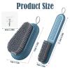 2PCS Heavy Duty Nail Brush for Cleaning Fingernails, Blue Fingernail Scrub Brush Durable Stiff Bristles Nail Hand Scrub Brush Toenail Brush Fingernail Brushes for Men Women Mechanics view 2