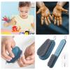 2PCS Heavy Duty Nail Brush for Cleaning Fingernails, Blue Fingernail Scrub Brush Durable Stiff Bristles Nail Hand Scrub Brush Toenail Brush Fingernail Brushes for Men Women Mechanics view 4