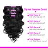 120g Body Wave Clip in Hair Extensions Real Human Hair Clip ins Hair Extensions for Women 8Pcs/Set with 18Clips Brazilian Remy Human Hair (16inch,Natural Color) view 4