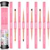 Nail Art Brushes Set 5pcs Double-Ended Nail Brushes for Nail Art with Nail Extension Gel Brush, Builder Gel Brush, Nail Art Liner Brush view 1