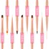 Nail Art Brushes Set 5pcs Double-Ended Nail Brushes for Nail Art with Nail Extension Gel Brush, Builder Gel Brush, Nail Art Liner Brush view 2