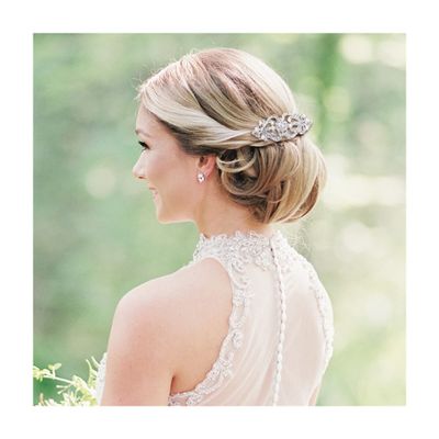 EVER FAITH Wedding Side Comb for Women, White Crystal Simulated Pearl Symmetry Heart Bridal Hair Accessories for Bride