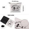 G2TUP Brooklyn New York Gift Brooklyn Makeup Bag New York City Cosmetic Bag New York Lover Gift City Home Roots Gift Zipper Travel Bag (Brooklyn White Bag) view 3