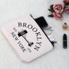 G2TUP Brooklyn New York Gift Brooklyn Makeup Bag New York City Cosmetic Bag New York Lover Gift City Home Roots Gift Zipper Travel Bag (Brooklyn White Bag) view 4