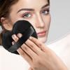 VOCOSTE 4 Pcs Loose Powder Puff, Face Soft Heart Shape Puff Blender Beauty Makeup Tool Short Plush, Gray Black view 2