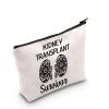 G2TUP Kidney Recipient Gift Kidney Transplant Survivor Makeup Bag Kidney Transplant Recipient Cosmetic Bag Organ Recipient Survivor Gift (Kidney Transplant Survivor White Bag) view 1