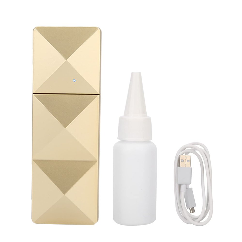 Mister for Lash Extensions, Lash Extension Supplies Protable USB Handy Mist Spray Humidifier Face Hydration Atomization Sprayer Mister(Noble Gold)