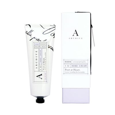 Archive Poet At Heart Hydrating Hand Cream for Women & Men Natural Ingredients Moisturizing Lotion for Dry Hands 4 oz