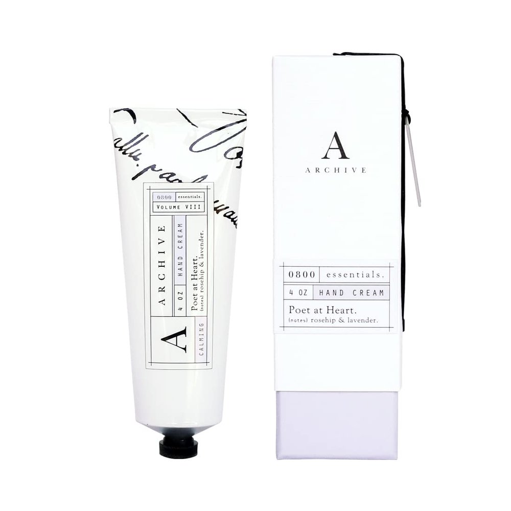 Archive Poet At Heart Hydrating Hand Cream for Women & Men Natural Ingredients Moisturizing Lotion for Dry Hands 4 oz