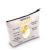 G2TUP Cockatiel Lover Gift Anatomy Of A Cockatiel Makeup Bag Cockatiel Owner Cosmetic Bag Parrot Lover Gift Bird Gift Zipper Travel Bag (Anatomy Of A Cockatiel White Bag) view 1