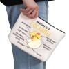 G2TUP Cockatiel Lover Gift Anatomy Of A Cockatiel Makeup Bag Cockatiel Owner Cosmetic Bag Parrot Lover Gift Bird Gift Zipper Travel Bag (Anatomy Of A Cockatiel White Bag) view 2