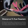 The Cut- Factory- Straight Razor with 20 Pack Platinum Treat Single Blade Razors for Men- Professional Barber Straight Edge Razor for Close Shaving 100 Percent Stainless Steel, Pink view 3