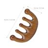 FOMIYES Sandalwood Comb Jade Massage Tool for Hair Wooden Scalp Care Professional Home Massager view 2