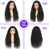 13x4 Water Wave Lace Front Wigs 180% Density Pre Plucked with Baby Hair Water Wave Transparent Lace Wigs Brazilian Virgin Human Hair 24Inch Glueless Water Wave Lace Frontal Wigs Natural Color view 4