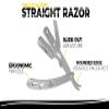 The Cut- Factory- Exquisite Line Straight Razors for Men with Ultra Sharp Single Edge Blades Premium Matte Silver Coated Barber Straight Razor with Leather Pouch and Gift Box view 2