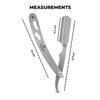 The Cut- Factory- Exquisite Line Straight Razors for Men with Ultra Sharp Single Edge Blades Premium Matte Silver Coated Barber Straight Razor with Leather Pouch and Gift Box view 3
