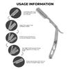 The Cut- Factory- Exquisite Line Straight Razors for Men with Ultra Sharp Single Edge Blades Premium Matte Silver Coated Barber Straight Razor with Leather Pouch and Gift Box view 4