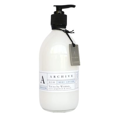 Archive Yet To Be Written Body Lotion Natural Moisturizing Lotion for Men & Women Lightly Scented 16.5 oz
