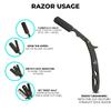 The Cut Factory Straight Razor for Men Professional Barber Straight Edge Razor for Comfortable Smooth Shave. Gift Box Leather Pouch 20 Single Edge Blades. Our Blades Never Fall view 3
