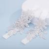 JWICOS Bride Wedding Lace Garters Stretch Flower Garter Set Bridal Garters Costume for Women and Girls (Grey) view 4