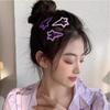 18 Pcs Cute Purple Star Shape Hairpins for Girls Children Metal Snap Hair Clips Barrettes Hair Accessories view 4