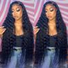 30 Inch Lace Front Wigs 180% Density Curly Wigs for Black Women 13x4 HD Transparent Lace Frontal Wigs Wet and Wavy Lace Front Wigs Pre Plucked with Natural Baby Hair view 1