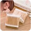 1000 Pcs Cotton Swabs,Wooden Cotton Sticks for Ears,Baby Double-Tipped Cotton Buds,100% Cotton,Great Chlorine-Free Hypoallergenic Cotton Swabs for Makeup,Daily Cleaning,Pets Care (2000pcs) view 3