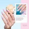 beetles Gel Polish Nail Set 20 Colors Spring Pastel Girly Sparkle Glitter Uv Gel Dreamy Town Collection Macaroon Bright Pastel Nail Manicure Kit with 3Pcs Base Top Coat Gift for Women view 4