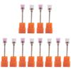 KALLORY 12pcs Ergonomic Nail Brush Portable Nail Art Cleaning Tool Professional Patterns for Dust Removal view 1