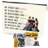 Azteoiz Fun Cosmetic Bag and 5 Stickers Keep Gold Pony-boy Gifts 80's Movie Out-siders Accessories Inspiration Birthday Christmas Gifts for Her Female Movie Lovers Be Smart Like Pony-boy Cosmetic Bag view 1