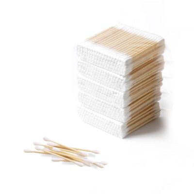 1000 Pcs Cotton Swabs,Wooden Cotton Sticks for Ears,Baby Double-Tipped Cotton Buds,100% Cotton,Great Chlorine-Free Hypoallergenic Cotton Swabs for Makeup,Daily Cleaning,Pets Care (500pcs)