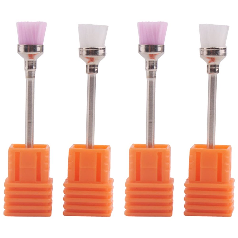4pcs Polishing Manicure Clean Accessary Cleaning, Pattern Files Professional Cleaner Brush Pattern, Art Nail Tools Portable Duster Shop Each Machine for Bit