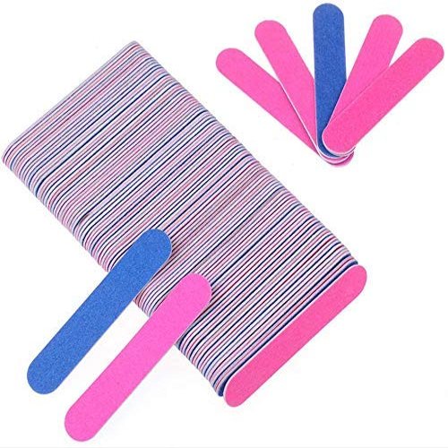 SGerste Mini Nail Files Nail Disposable Cuticle Remover Buffers Nail Art Tools Pedicure Manicure Salon Tools 100Pcs, 1.0 Count