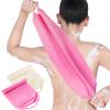 Back Scrubber for Shower Exfoliating Washcloth Back Cloth Body Extended Length Scrubber Towel Nylon Exfoliating Stretchable Pull Strap Wash Cloth for Bath Body Scrub Washcloth 2 Pack (Pink,White) view 1