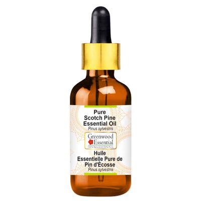 Greenwood Essential Pure Scotch Pine Essential Oil (Pinus sylvestris) with Glass Dropper Steam Distilled 5ml (0.16 oz)