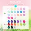 beetles Gel Polish Nail Set, 36 Colors Floral Rhapsody Collection Fall Orange Yellow Girly Sparkle Glitter Polish with 3Pcs Base Matte & Glossy Top Soak off Uv Lamp All Seasons Gifts for Her view 2