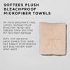 Fromm Softees Plush Microfiber Towels for Hair Salon, Barber, Spa, Ultra Soft Hair Wrap for Drying Hair, Hands, Face, Oatmeal, 20 x 34 Inches, 6 Pack view 2