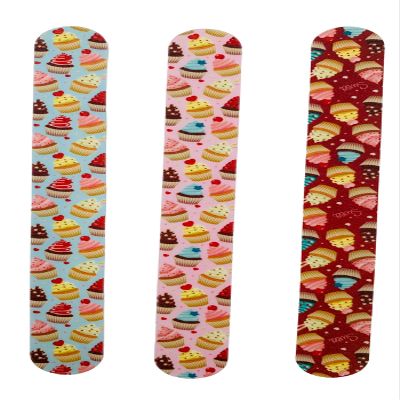 3 Pack Glass Beaded Nail File Set - Beauty Nail Filer for Shaping and Smoothing Toenails and Fingernails - Natural and Acrylic Nails Manicure and Pedicure Set for Women and Girls - Cupcakes