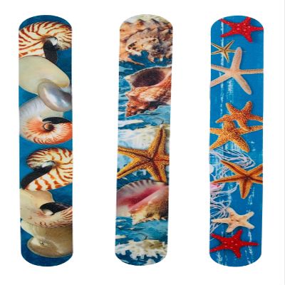 3 Pack Glass Beaded Nail File Set - Beauty Nail Filer for Shaping and Smoothing Toenails and Fingernails - Natural and Acrylic Nails Manicure and Pedicure Set for Women and Girls - Shells