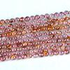 1 Strands Natural Purple Gold Titanium Hair Quartz Cacoxenite Crystal Small Round Loose Beads 4mm 15.5" 05137 view 1