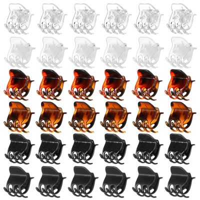 36pc Small Claw Clips, Value Pack Of Durable Hair Clips - 1" Inch Small Hair Clips for All Hair Types, Professional Quality Hair Accessories, Styling Sectioning for Women