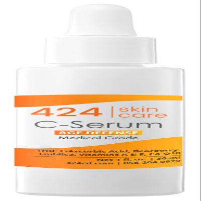 424 Skin Care C-Serum - Dermatologist Tested & Recommended Anti-Aging Vitamin C Serum - Clinically Proven Formula, 1 FL Oz