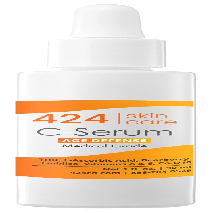 424 Skin Care C-Serum - Dermatologist Tested & Recommended Anti-Aging Vitamin C Serum - Clinically Proven Formula, 1 FL Oz