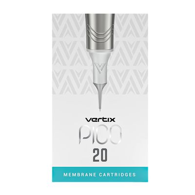 Vertix - Pico Membrane Cartridge Needles - 1 Round Liner - 0.20mm Long Taper - Maximize Ink Flow & Saturation (20 Count)