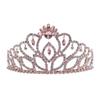 Andersons Cassandra Rhinestone Tiara, 2 7/8 Inch Rose Gold Metal Crown with Clear Faux Diamonds for Prom, Homecoming Queen, Wedding Bridal Party, Sweet 16, Quinceaera, Birthday, Pageant, Theater Costume Accessory view 1