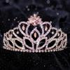 Andersons Cassandra Rhinestone Tiara, 2 7/8 Inch Rose Gold Metal Crown with Clear Faux Diamonds for Prom, Homecoming Queen, Wedding Bridal Party, Sweet 16, Quinceaera, Birthday, Pageant, Theater Costume Accessory view 2