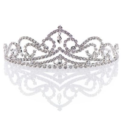 Anderson's Astrid Rhinestone Tiara, 2" High Silver Metal Crown with Sparkling Clear Rhinestones, Adjustable Fit & Removable Comfort Combs, Perfect for Prom, Homecoming, Weddings, Pageants, Quinceaeras, and Special Occasions